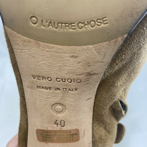 L’autre Chose Leather Bootie Shearling Cuff Made I - Picture 7 of 10